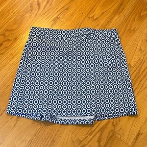 Rip Skirt Hawaii Length 1 Wrap Skirt Blue Circle Pattern Coverup Swim Size M